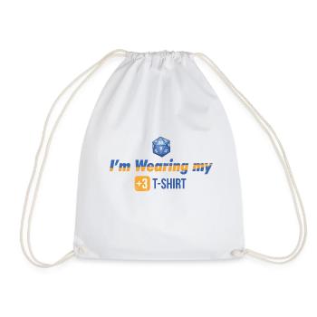 Je porte mon T-SHIRT +3 - Sac de sport léger - blanc - Devant