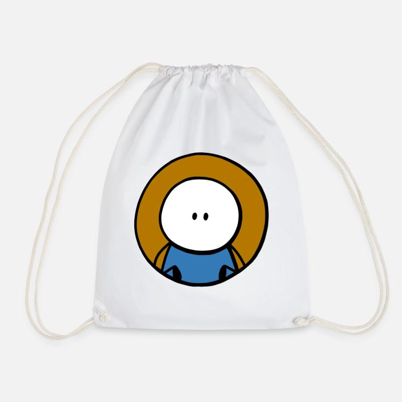 Little head - Drawstring Bag - white
