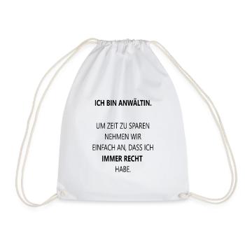 Lawyer Shirt - Funny Jura Sayings Cadeau - Sac de sport léger - blanc - Devant