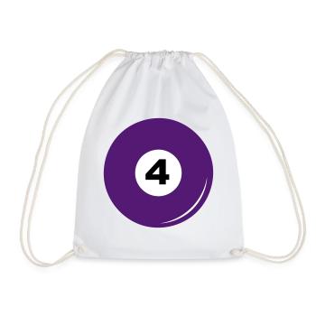 Numéro de boule de billard 4 - Sac de sport léger - blanc - Devant