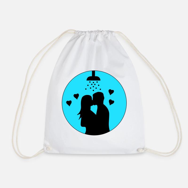 Showers for two - Drawstring Bag - white