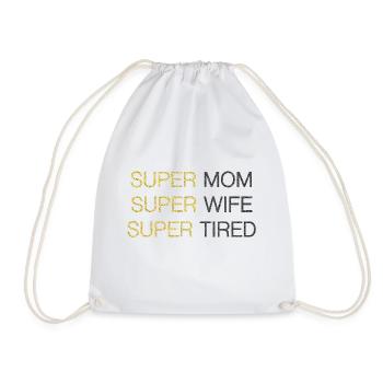 Super-mère super-femme super-héros - Sac de sport léger - blanc - Devant