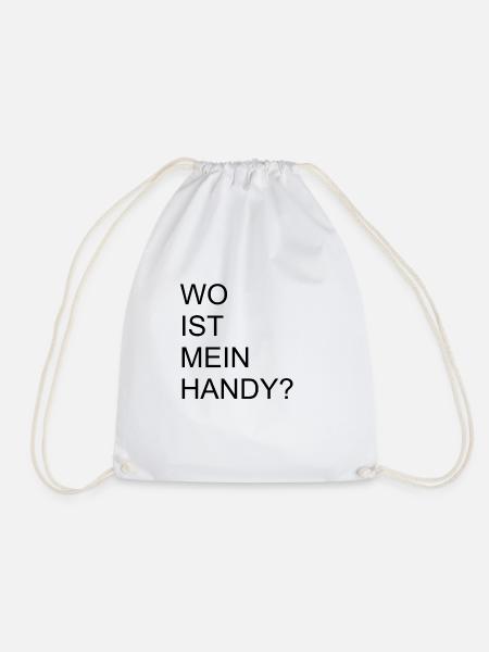 Wo ist mein Handy - Turnbeutel - Weiß