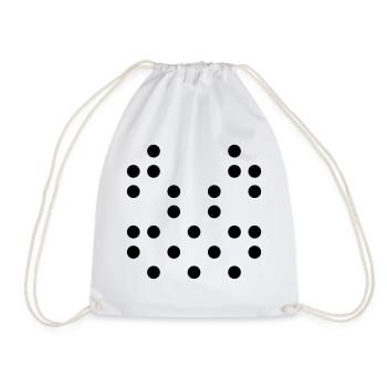 RandomBlackDot89 - Drawstring Bag - white - Front