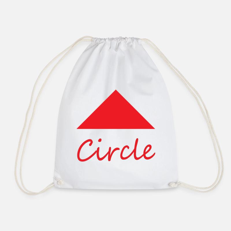 Wrong Circle Shape - Drawstring Bag - white