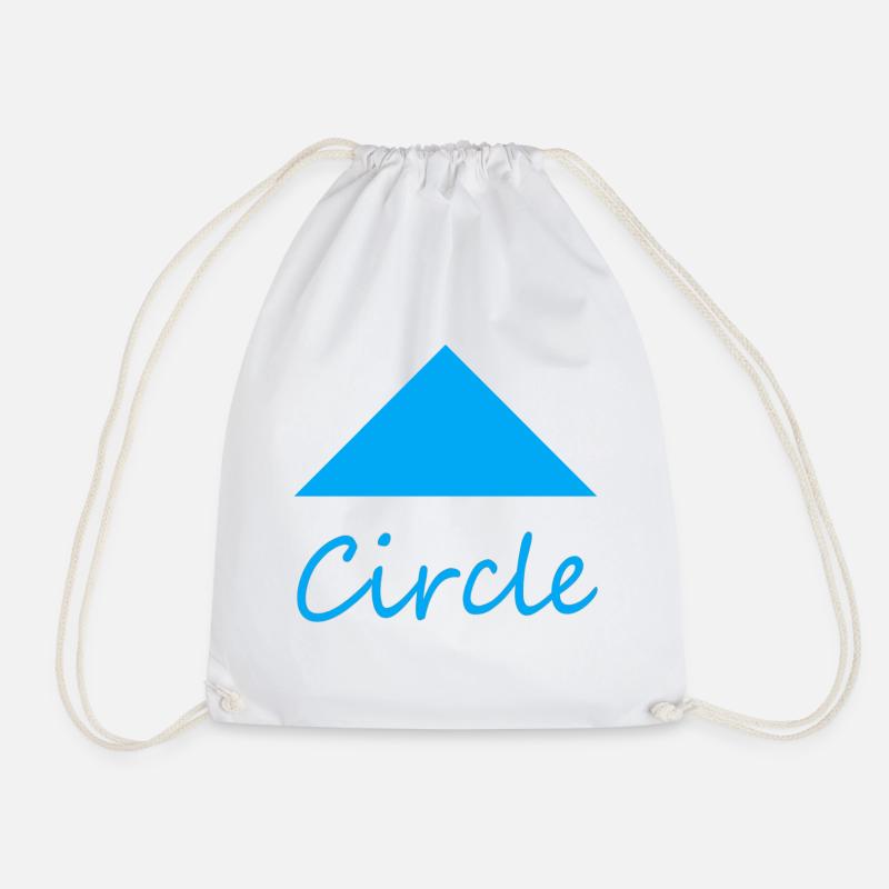 Wrong Circle Shape - Drawstring Bag - white