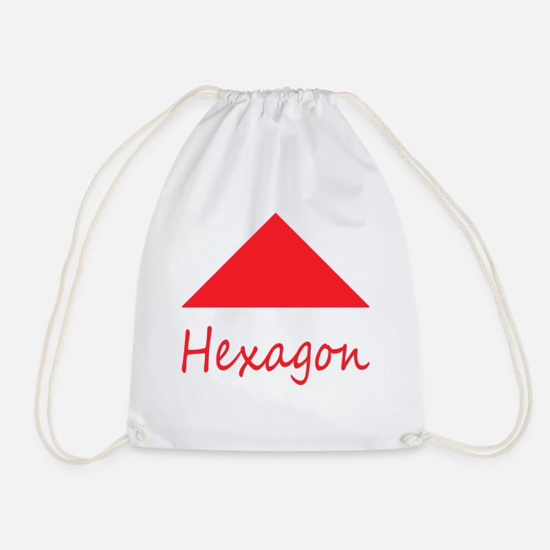Falsche Hexagonform - Turnbeutel - Weiß