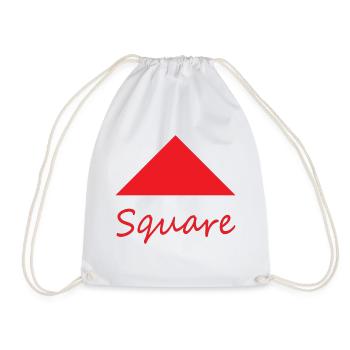 Wrong Square Shape - Drawstring Bag - white - Front