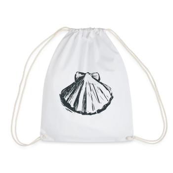 Camino de Santiago. Saint-Jacques. T-shirt thé - Sac de sport léger - blanc - Devant