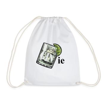 GINie (jeu de mots génial, blague de mots) Gin and Tonic - Sac de sport léger - blanc - Devant