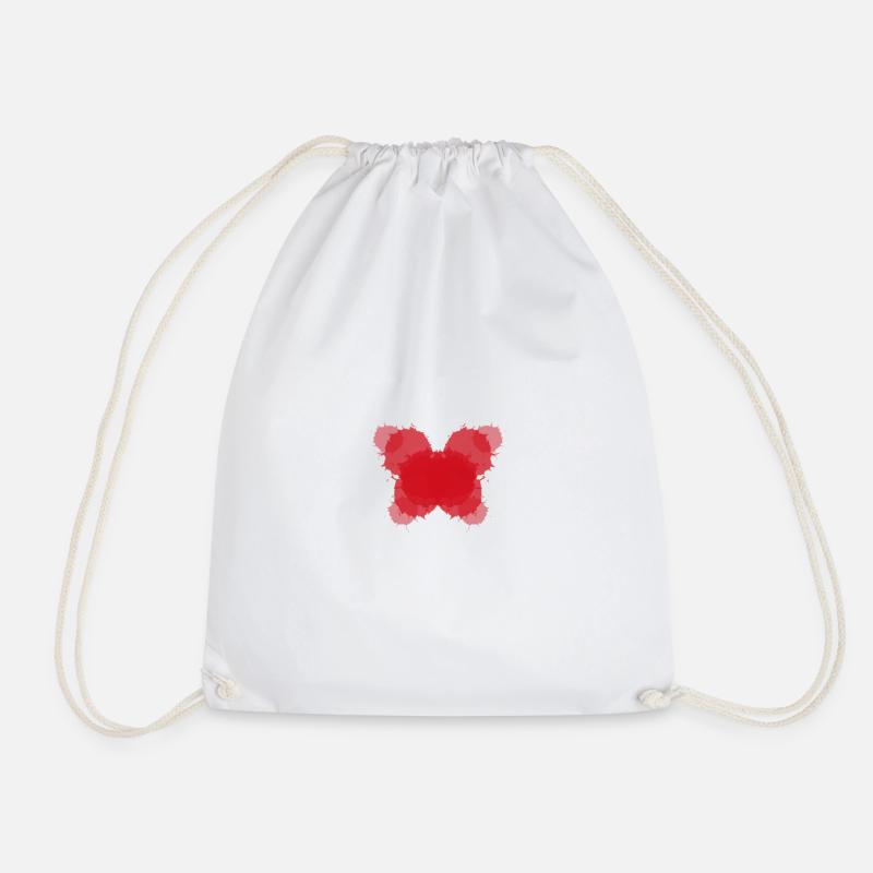 butterfly - Drawstring Bag - white