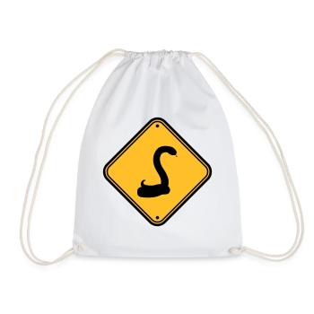 serpent attention prudence mise en garde note signe s - Sac de sport léger - blanc - Devant
