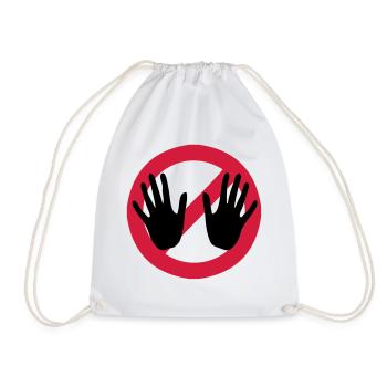 Ne pas toucher - Don’t touch - Sac de sport léger - blanc - Devant