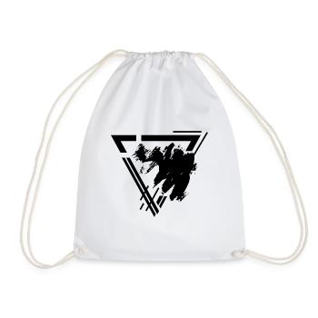 Triangle Modern Design Abtrakt - Drawstring Bag - white - Front