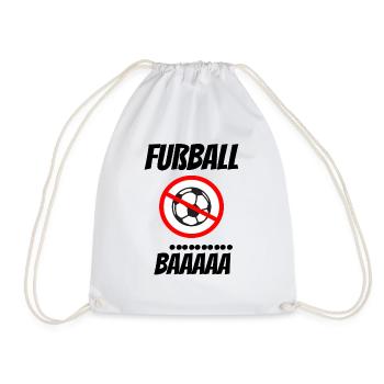 anti Fußball Fußballverbot Langweile Ball Geschenk - Turnbeutel - Weiß - Vorne