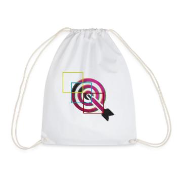 Dartscheibe Dartspieler Geschenk Idee - Turnbeutel - Weiß - Vorne