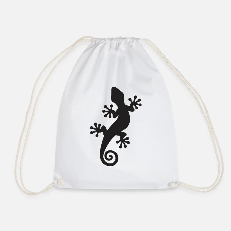 Gecko - Drawstring Bag - white