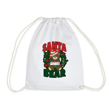 Christmas Christmas Christmas Christmas - Drawstring Bag - white - Front