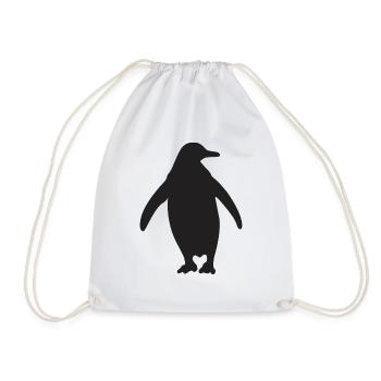 Pinguin - Turnbeutel - Weiß - Vorne