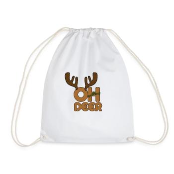 Christmas Christmas Christmas Christmas - Drawstring Bag - white - Front