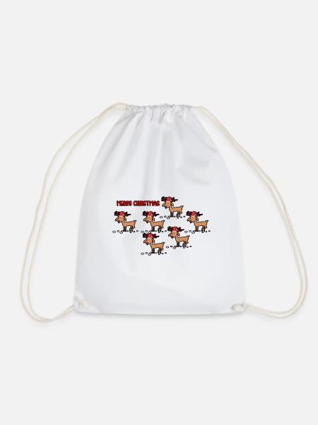 Christmas Christmas Christmas holiday season - Drawstring Bag - white