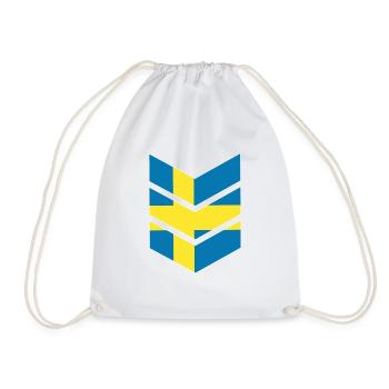 Schweden Schweden Schwedische Flagge Schwedische Flagge - Turnbeutel - Weiß - Vorne