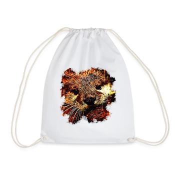 gxp poisson poilu loutre éclaboussé peinture à l’eau - Sac de sport léger - blanc - Devant