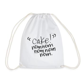 Cake nom nom nom - Turnbeutel - Weiß - Vorne