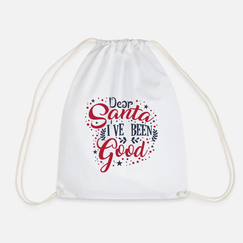 Dear santa i've been good! - Drawstring Bag - white