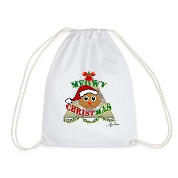 Christmas Christmas Christmas Christmas X-Mas - Drawstring Bag - white - Front
