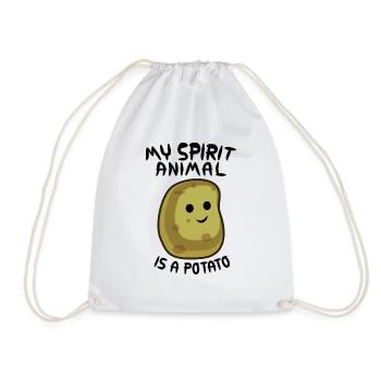 MON ESPRIT ANIMAL EST UNE POMMES DE TERRE - Sac de sport léger - blanc - Devant
