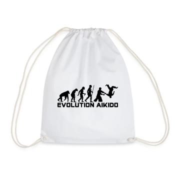 EVOLUTION AIKIDO - Drawstring Bag - white - Front