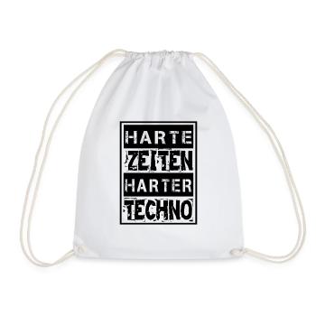 Harte Zeiten Harter Techno - Turnbeutel - Weiß - Vorne