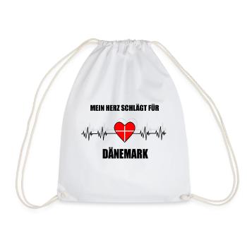 Dänemark Däne Danish Geschenk - Turnbeutel - Weiß - Vorne