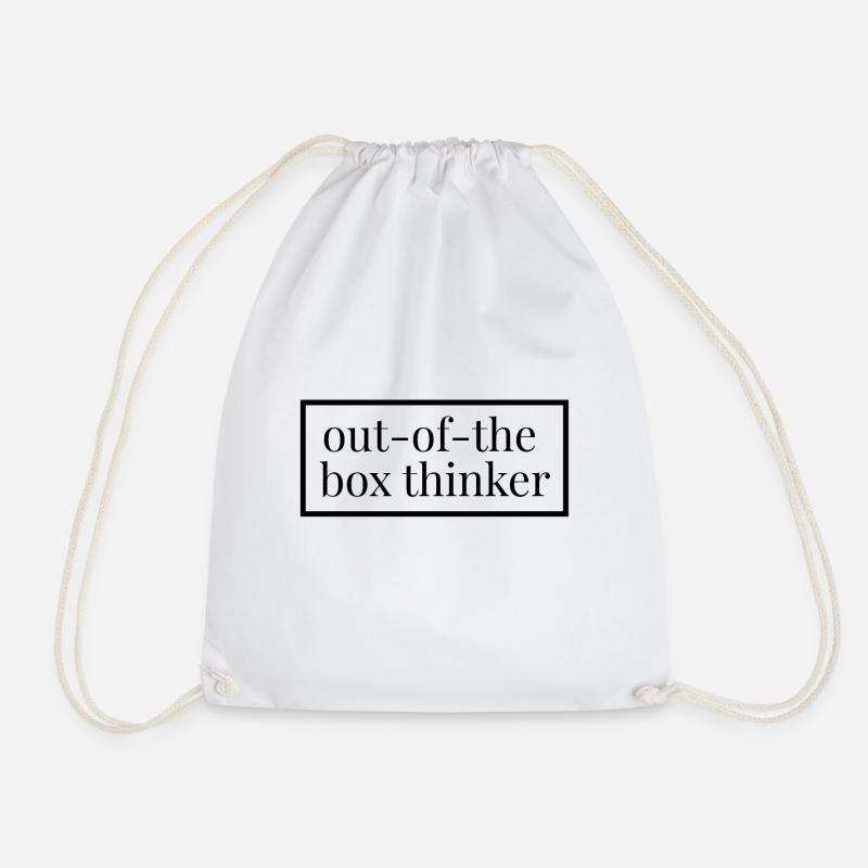 Lateral thinker - dissident - Drawstring Bag - white