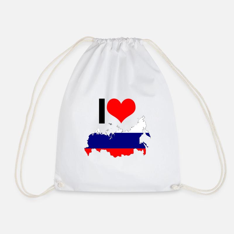 I Love Russia - Turnbeutel - Weiß