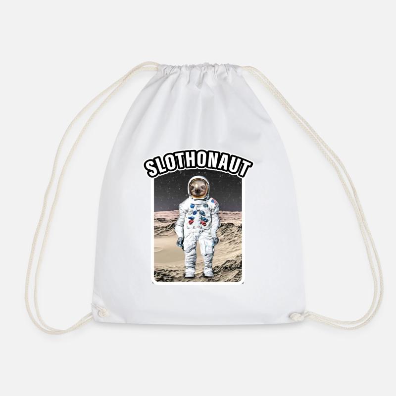 SLOTHONAUT - Drawstring Bag - white