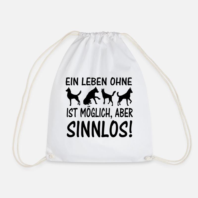 Hunde Spruch - Turnbeutel - Weiß