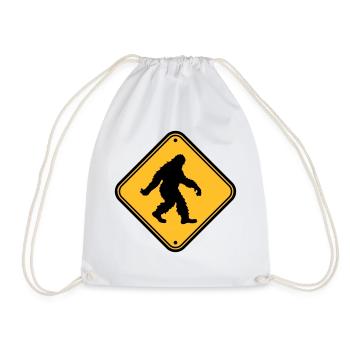 Shield note hazard caution caution zone warnun - Drawstring Bag - white - Front