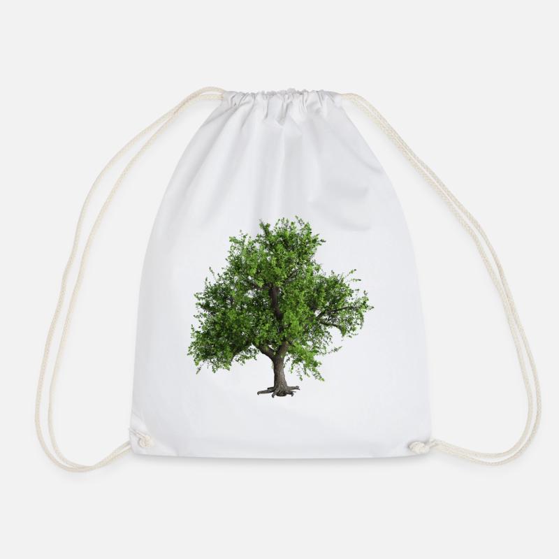 Tree - Drawstring Bag - white