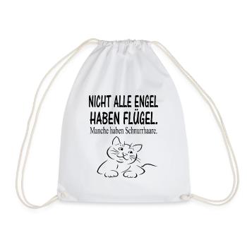 Katzen Spruch Geschenkidee - Turnbeutel - Weiß - Vorne