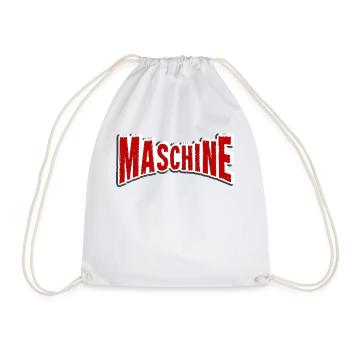 Machine bodybuilding force animal cabinet - Drawstring Bag - white - Front