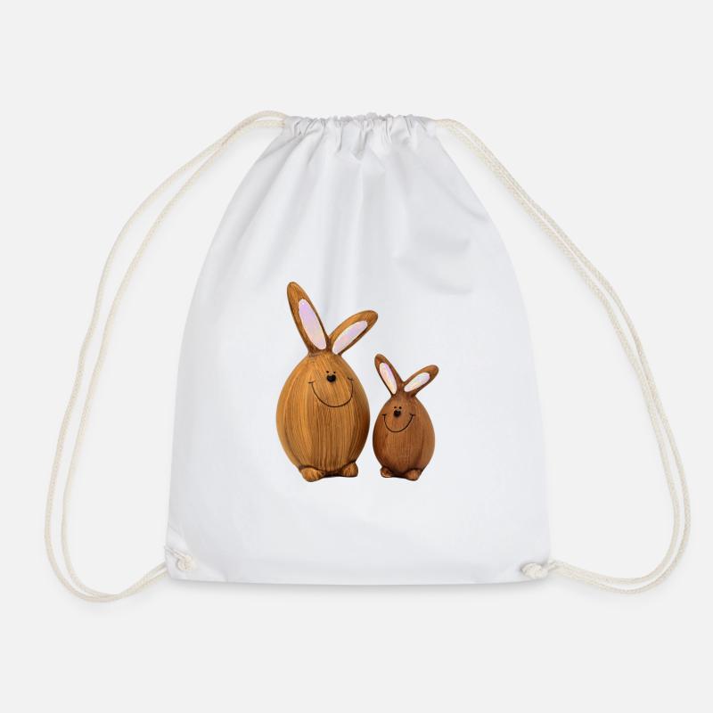 Zwei Kleine Osterhasen - Turnbeutel - Weiß