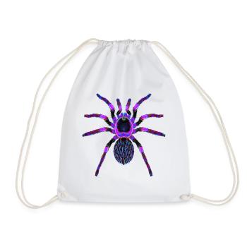 Purple Spider - Drawstring Bag - white - Front