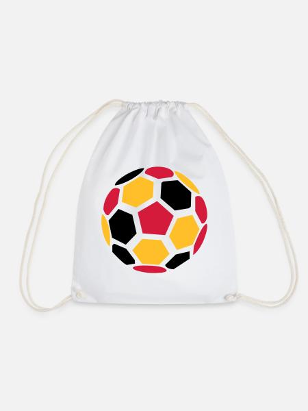 Germany ball - Drawstring Bag - white