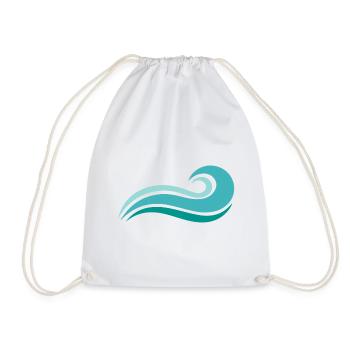 OCEAN - Drawstring Bag - white - Front