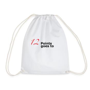 12 points go to ... - Drawstring Bag - white - Front