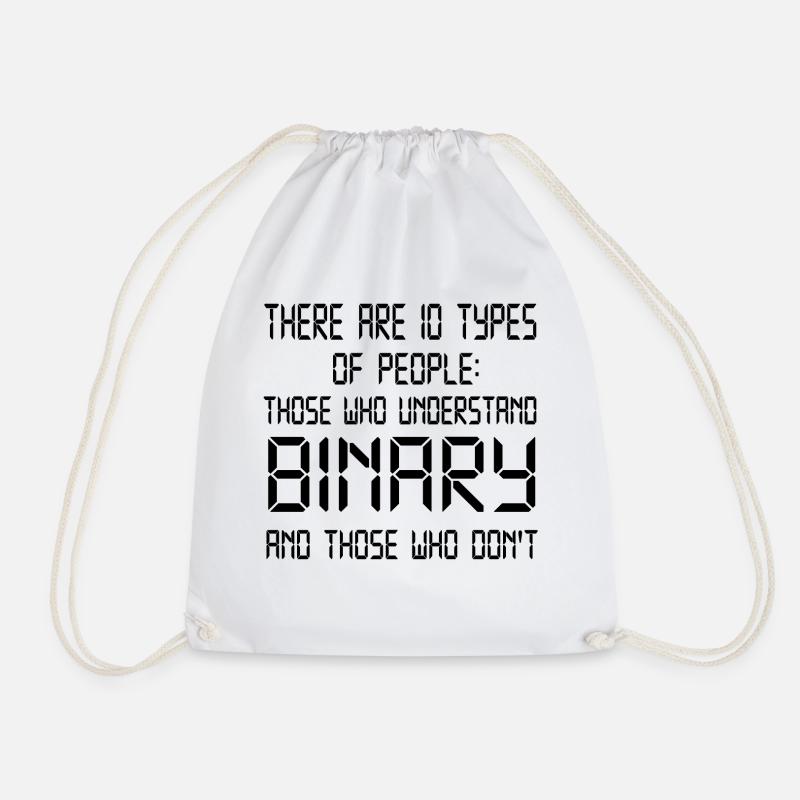 Binärcode Binary Informatik Geek Geschenk - Turnbeutel - Weiß