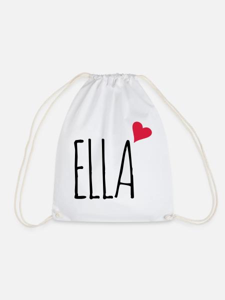 Ella Liebe Herz Geschenk - Turnbeutel - Weiß