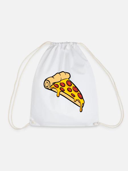 Pizza Slice Geschenk - Turnbeutel - Weiß